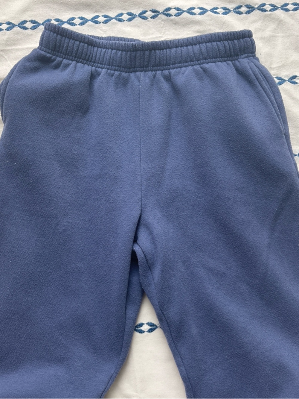 Kids Blue Elastic Waist Cozy Sweatpants